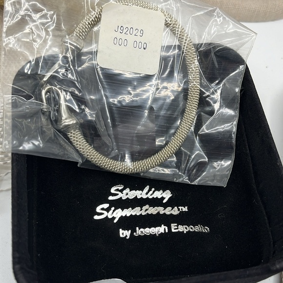 Joseph Esposito ESPO 925 Sterling Silver Mesh Bracelet 7" Vintage Designer - Picture 8 of 14